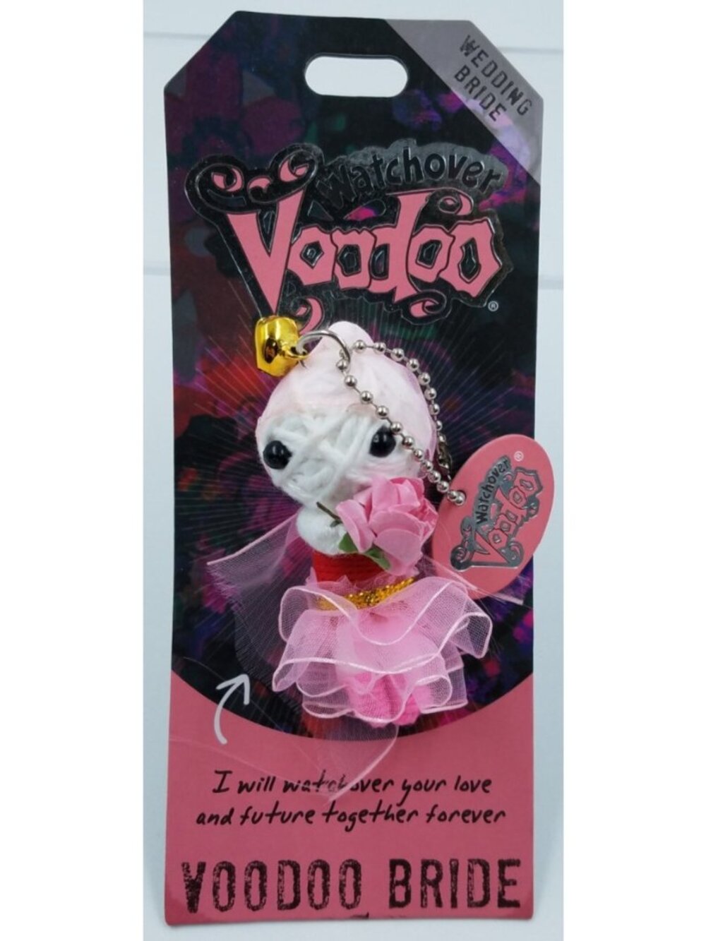 Watchover Voodoo Doll Wedding Bride Keychain Collectible Keepsake Motivational